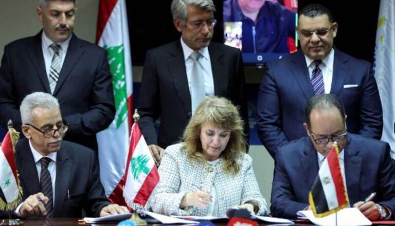 اتفاق نقل الغاز بين مصر ولبنان عبر سوريا