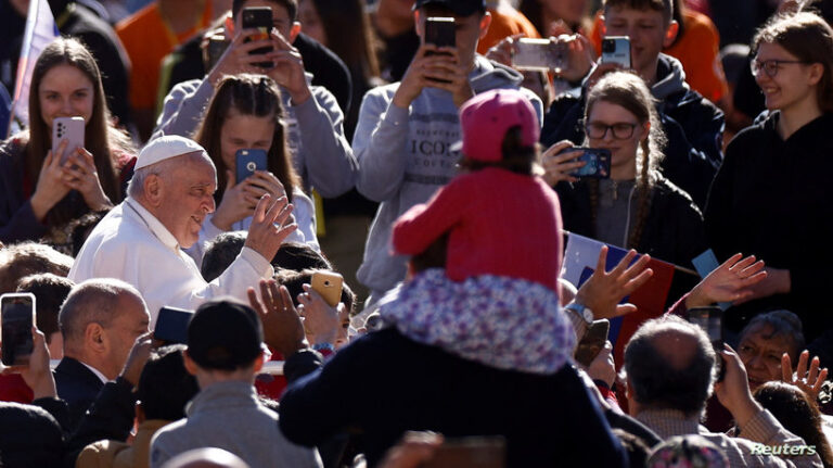 Pope Francis holds weekly general audience, at the Vatican