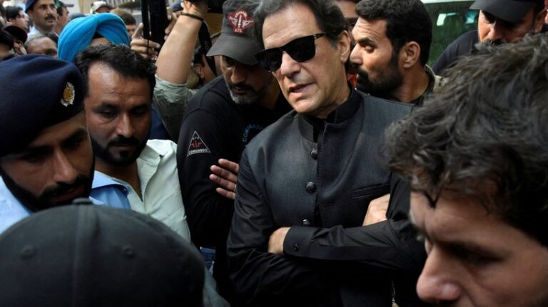FILE PHOTO: Pakistan's former Prime Minister Imran Khan appears at a court, in Islamabad