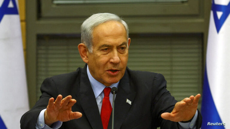FILE PHOTO: Israeli Prime Minister Benjamin Netanyahu addresses the Knesset