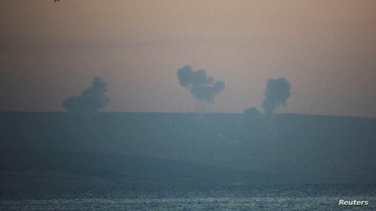 FILE PHOTO: Smoke rises in Lebanon, as seen from Tyre