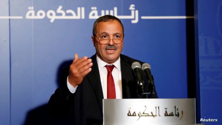FILE PHOTO: Tunisian Health Minister Abdellatif el-Mekki speaks at a news conference in Tunis