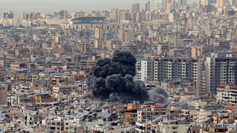 Smoke billows over Beirut's southern suburbs
