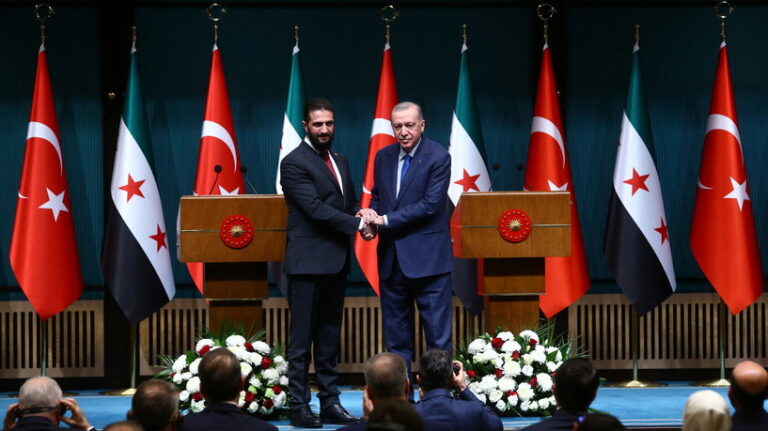 Syria's newly appointed president for a transitional phase Ahmed al-Sharaa visits Ankara