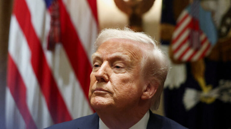 U.S. President Trump meets with U.S. ambassadors at the White House, in Washington