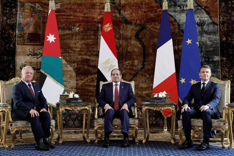 زعماء مصر وفرنسا والأردن يؤكدون ضرورة وقف الحرب الإسرائيلية على غزة