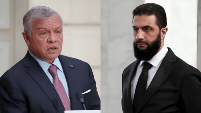 العاهل الأردني يبعث برقية تعزية إلى الرئيس الشرع بعد هجوم مار إلياس