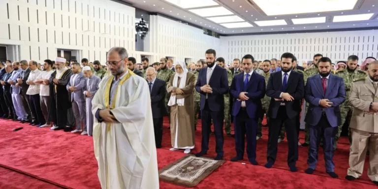 صلاة العيد في قصر الشعب... والشرع يهنئ شعب سوريا العظيم